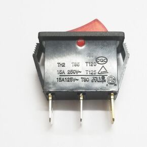 TH2 T85 T120 مفتاح الروك للمصباح الأحمر 3 دبابيس 2 موضع 15A 125/250VAC