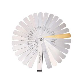 Stainless Steel Feeler Gauges Spark Plug Gap Tool (0.04-0.88 mm, 32 Pieces Blades) Filler Gauge Set Spark Plug Gapping Tool Spark Plug Tester