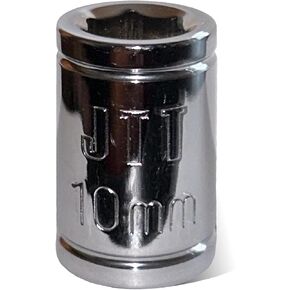 10mm Socket, 3/8 Inch Drive, Chromium Molybdenum, Socket, 6-Point Design,Johnson Tuff Tools,JTT - (JTT001)
