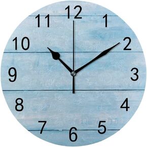 ZHONGJI Wall Clock PVC Purple Roses White Silent Non Ticking Decorative Battery Operated Accurate Home Kitchen Living Room Bedroom School 10 Inch