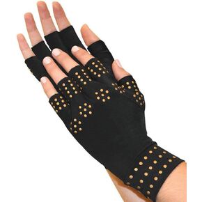 I3C Compression Arthritis Gloves - Magnetic Anti-Arthritis Fingerless Health Therapy Gloves Copper Infused Arthritis Gloves, Compression Therapy, Increases Blood Flow for Women and Men(1 Pair)