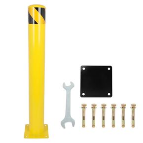 Safety Bollards Post, 36x4.5inch Driveway Barrier Bollards, Traffic Indicator Bollards Post for Guide Traffic, Remind People and Ensure Safety, 1 Pack
