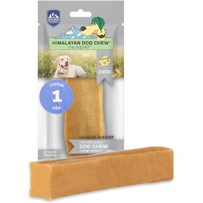 Himalayan Dog Chew Yak Cheese Dog Chews, 100% Natural, Long Lasting, Gluten Free, Healthy & Safe Dog Treats, Lactose & Grain Free, Protein Rich, X-Large Dogs 55 Lbs & Larger, Real Bacon Bits, 3.3 oz