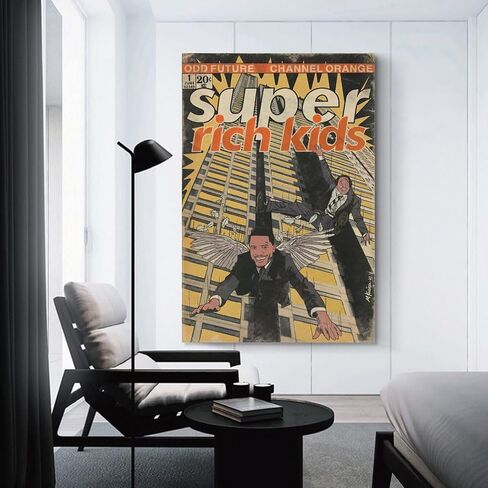 Generic Kanye Poster West Comic Poster Music Poster لغرفة النوم الجمالية جدار ديكور قماش جدار الفن هدية 12x18inch(30x45cm)، Unframe-style-3 in Kuwait