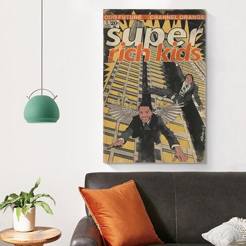 Generic Kanye Poster West Comic Poster Music Poster لغرفة النوم الجمالية جدار ديكور قماش جدار الفن هدية 12x18inch(30x45cm)، Unframe-style-3 in Kuwait