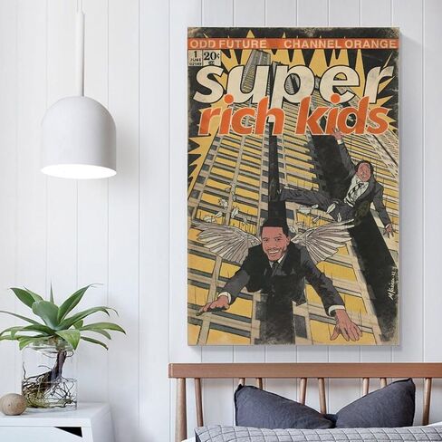 Generic Kanye Poster West Comic Poster Music Poster لغرفة النوم الجمالية جدار ديكور قماش جدار الفن هدية 12x18inch(30x45cm)، Unframe-style-3 in Kuwait