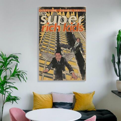 Generic Kanye Poster West Comic Poster Music Poster لغرفة النوم الجمالية جدار ديكور قماش جدار الفن هدية 12x18inch(30x45cm)، Unframe-style-3 in Kuwait