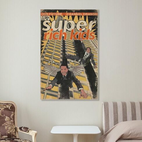 Generic Kanye Poster West Comic Poster Music Poster لغرفة النوم الجمالية جدار ديكور قماش جدار الفن هدية 12x18inch(30x45cm)، Unframe-style-3 in Kuwait