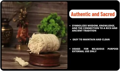 Luckypreneur India Original Janeu Dhaga ,Sacred Thread,Brahmin Thread for Puja Made of Pure Cotton Enhances Purity ,Indian Hindu Dhaga Pack of 20. in Saudi Arabia
