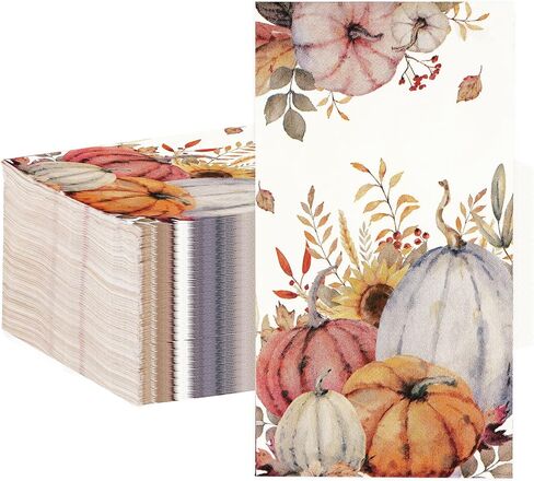 100 Pcs Watercolor Floral Summer Guest Napkins 3 Ply Blue Beige Flower Disposable Hand Towels for Bathroom Modern Minimalist Floral Napkins for Anniversary Wedding Bridal Shower Party Decoration in Saudi Arabia