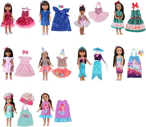 20 PCS Glitter Girl Clothes,American Girl Clothes for 14" Baby Doll, Clothes and Accessories in Saudi Arabia