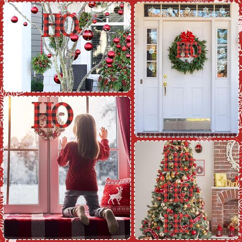 مجموعة كبيرة من 3 قطع من زخارف شجرة عيد الميلاد Ho Ho Ho Ho Ho Ho Ho Ho Ho Ho Ho Ho Ho Ho Ho Ho Ho Ho Ho Ho Ho Ho Ho 3 مجموعات من اللوحات الفنية الماسية المكونة من 3 قطع، زخرفة خشبية معلقة لتزيين حفلات عيد الميلاد (الجاموس الأحمر والأسود منقوشة) in Kuwait