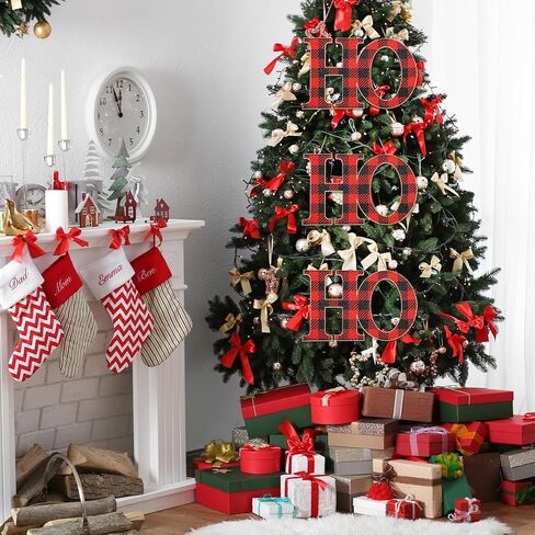 مجموعة كبيرة من 3 قطع من زخارف شجرة عيد الميلاد Ho Ho Ho Ho Ho Ho Ho Ho Ho Ho Ho Ho Ho Ho Ho Ho Ho Ho Ho Ho Ho Ho Ho 3 مجموعات من اللوحات الفنية الماسية المكونة من 3 قطع، زخرفة خشبية معلقة لتزيين حفلات عيد الميلاد (الجاموس الأحمر والأسود منقوشة) in Kuwait