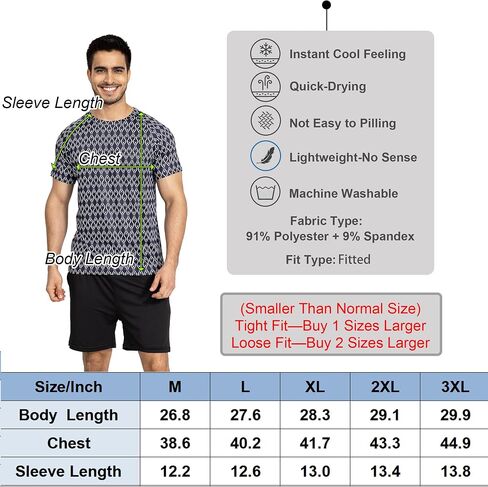 Quick Dry T Shirts for Mens Graphic Raglan Fit Athletic Cooling Tshirts for Man Fitted Soft Tee Shirts Crew Neck in Saudi Arabia