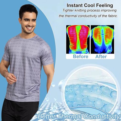 Quick Dry T Shirts for Mens Graphic Raglan Fit Athletic Cooling Tshirts for Man Fitted Soft Tee Shirts Crew Neck in Saudi Arabia