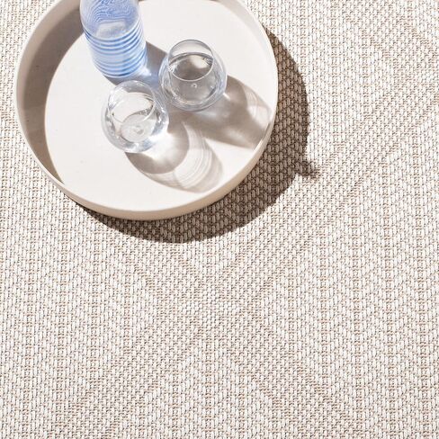 SAFAVIEH Bermuda Collection Runner Rug - 2' x 12', Cream & Beige, Non-Shedding & Easy Care, Machine Washable Indoor/Outdoor & Washable-Ideal for Patio, Backyard, Mudroom (BMU811A) in Saudi Arabia