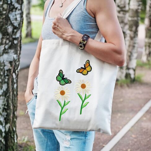 36 Pieces Sunflower Iron/Sew on Patches Daisy Flower Cute Rainbow Embroidered Applique Patches for Clothing Large Colorful Decorative Daisy Patches for Clothes Dress Hat Jeans DIY in Saudi Arabia
