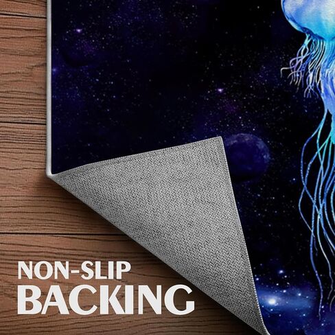 Jellyfish Area Rug 2x3 ft for Bedroom Entryway Rugs Non-Slip Bath Rugs Funny Bathmats Washable Carpet Indoor Floor Mats for Living Room Kitchen Kid's Room Modern Small Rug for Door Mat in Saudi Arabia