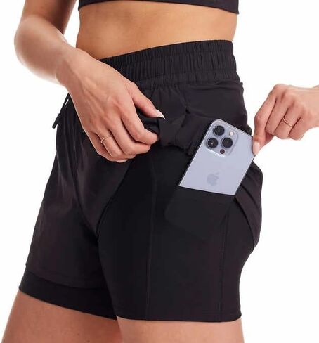 Spyder Ladies' Woven Active Shorts (US, Alpha, X-Large, Regular, Regular, Black) in Saudi Arabia