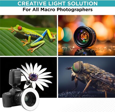 Flashpoint MF-R76 Macro Ring Flash with Manual Exposure Control, Power Adjustment, 0.1-1.5s Recycle Time, 76Ws Macro Flash Ring Powered by 7.2V/3000mAh Lithium-Ion Battery, 660 Full-Power Flashes in Saudi Arabia