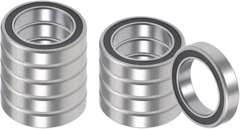 10pcs Deep Groove Ball Bearings - [1/2 Inch x 3/4 Inch x 5/32 Inch] Chrome Steel Balls for Motors Machine Tool Gearboxes Bearing Use, Double Seal ABEC3 in Saudi Arabia