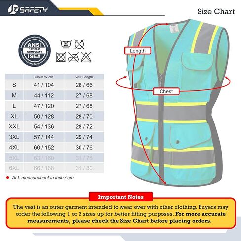 JKSafety 9 جيوب للنساء سترة أمان عاكسة للضوء | شبكة سوداء | شرائط عاكسة مع حواف صفراء ممتدة | متوافق مع ANSI (168-أسود، M) in Saudi Arabia