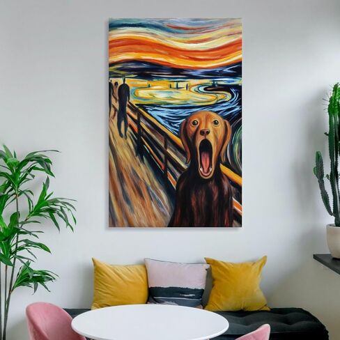 HHGaoArt مضحك موجة كبيرة قبالة كاناغاوا جدار الفن ملصق ياباني خمر ليلة اللوحة صورة لغرفة المعيشة (3 قطة، 16x24 بوصة-Unframe) in Saudi Arabia