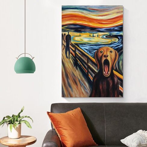 HHGaoArt مضحك موجة كبيرة قبالة كاناغاوا جدار الفن ملصق ياباني خمر ليلة اللوحة صورة لغرفة المعيشة (3 قطة، 16x24 بوصة-Unframe) in Saudi Arabia
