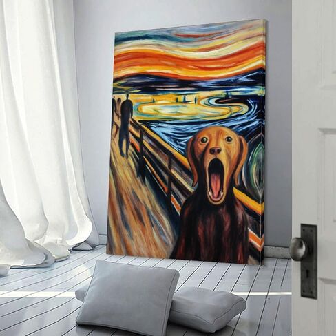 HHGaoArt مضحك موجة كبيرة قبالة كاناغاوا جدار الفن ملصق ياباني خمر ليلة اللوحة صورة لغرفة المعيشة (3 قطة، 16x24 بوصة-Unframe) in Saudi Arabia