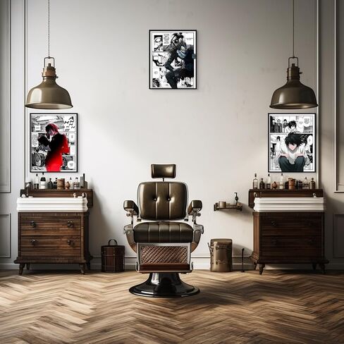 Ouroboros Art & Design - مجموعة ملصقات الرسوم المتحركة Death Note - Yagami Light وRyuk وL - ورق ممتاز غير لامع 300 جرام في المتر المربع - مجموعة من 3-8x10 بوصة - غير مؤطرة in Kuwait