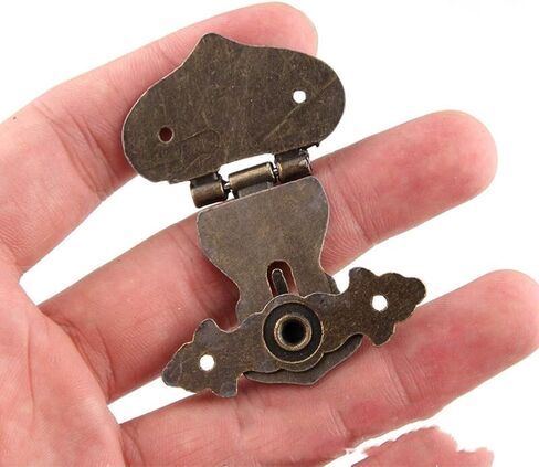 1Pc Vintage Hardware Antique Brass Hasps Decorative Jewelry Gift Wooden Box Hasp Retro Suitcase Latch Hook With Screws 63X47Mm 1- in Saudi Arabia