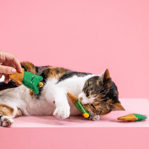 Fringe Studio Plush Cat Toy Set, Minty Fresh, Mini 3 Piece Set, Pet Shop Collection (904031) in Saudi Arabia