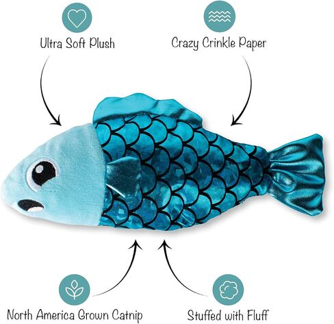 Fringe Studio Plush Cat Toy Set, Minty Fresh, Mini 3 Piece Set, Pet Shop Collection (904031) in Saudi Arabia