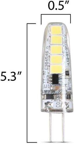 Feit Electric LED Capsule Specialty Light Bulb, 20W Equivalent, Dimmable, G4 Base, 3000K Warm White, 170 Lumens, Desk Lamp Light Bulbs with 10,000-Hour Lifetime, BP20G4/830/LED/6, 6-Pack in Saudi Arabia