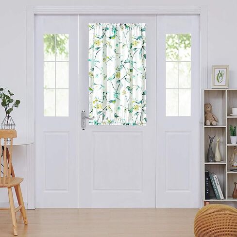 VOGOL Door Curtain Panel, Thermal Insulated Grey Pattern Printed French Door Curtains, Sidelight Door Privacy Panels for Window Living Room Doorways, 25 x 72 Inches, 1 Panel in Kuwait