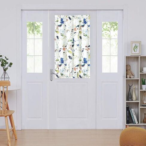 VOGOL Door Curtain Panel, Thermal Insulated Grey Pattern Printed French Door Curtains, Sidelight Door Privacy Panels for Window Living Room Doorways, 25 x 72 Inches, 1 Panel in Kuwait