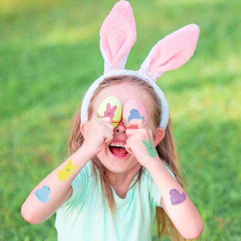 Easter Kids' Stickers Rolls - 1000pcs(2 Rolls)20 Styles Easter Bunny Marshmallow Chick Sticker Roll Cartoon Cute Giftwrap Self-Adhesive Novelty Easter Gift Wraping School Student Prizes Reward in Kuwait