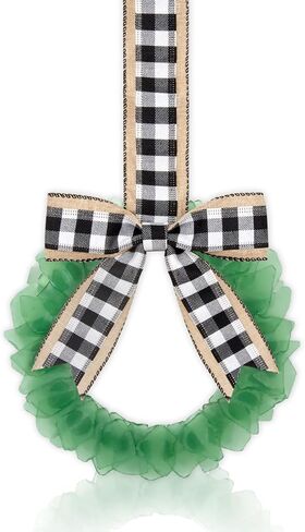 إكليل زجاج البحر الأخضر - إكليل عيد الميلاد الصغير المصنوع يدويًا مقاس 8 بوصات، أكاليل خزانة المطبخ على الطراز الساحلي لأكاليل ديكور عيد الميلاد للمنزل والباب والنافذة والكرسي والجدار in Kuwait