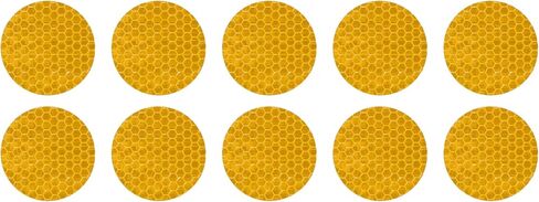 10 Pcs Reflective Stickers, 1.97" OD Round Shape Safety Tape Reflector Universal for Cars Trucks Trailers Waterproof PET Red in Saudi Arabia