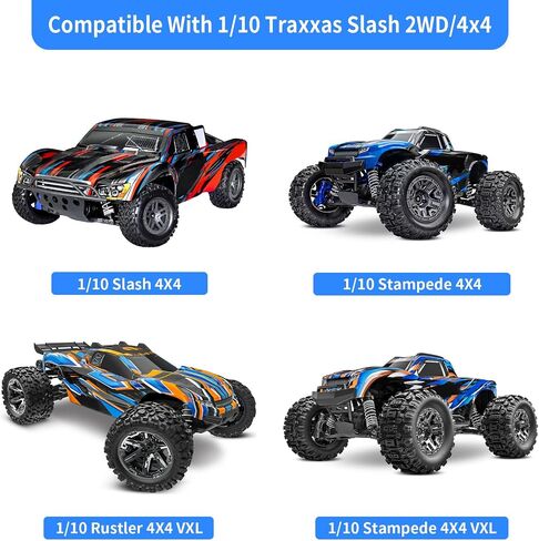 كتل عجلات مفصل التوجيه من الألومنيوم من AllinRC، ترقيات حاملات المحور C-Hubs لـ 1/10 Traxxas Slash 4X4، Stampede 4X4، Rustler 4WD، يستبدل الجزء 6837 6832 1952 (أحمر) in Kuwait