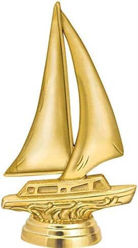Crown Awards Sailboat Trophy, 11" Gold Cup Sailboat Trophies with Engraving Included Prime in Saudi Arabia