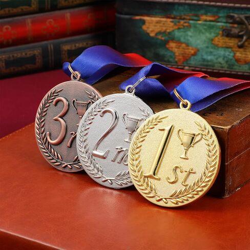NOLITOY 1st, 2nd, 3rd Award Medals, Gold Silver Bronze Award Medals for Competitions, Winner Medals with Neck Ribbon, 2.5 Inches in Saudi Arabia