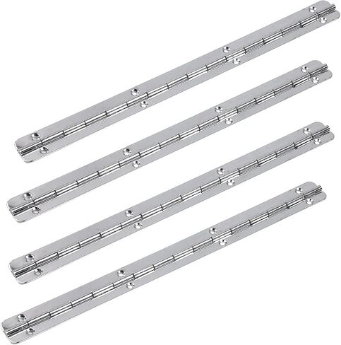 Oedema 4PCS 7.87" Piano Hinge Iron Continuous Hinge Gold Door Hinge for Wooden Box, Doors, Cabinet, Windows, 0.04" Leaf Thickness, 0.67" Open Width with Screws in Saudi Arabia