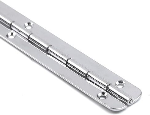 Oedema 4PCS 7.87" Piano Hinge Iron Continuous Hinge Gold Door Hinge for Wooden Box, Doors, Cabinet, Windows, 0.04" Leaf Thickness, 0.67" Open Width with Screws in Saudi Arabia