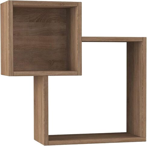 Ada Home Decor Wilkins Modern Light Mocha & Turquoise Wall Shelf 22.64 بوصة ارتفاع × 22.64 بوصة عرض × 7.87 بوصة عمق/وحدة تخزين/رفوف in Saudi Arabia