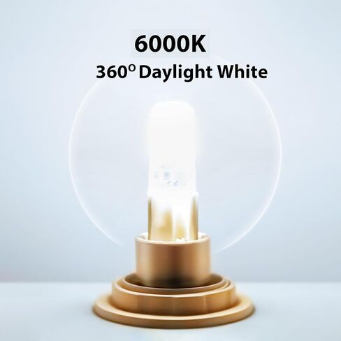 YGS-Tech Dimmable G9 LED Bulbs, 4W(35W Halogen Equivalent), 6000K Daylight White, CRI80, G9 Base Bulb for Chandelier, Interior Decoration Lighting, Commodity Display Lighting, 10-Pack in Saudi Arabia