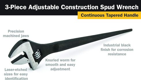 Titan 223 3-Piece Adjustable Construction Spud Wrench Set in Saudi Arabia