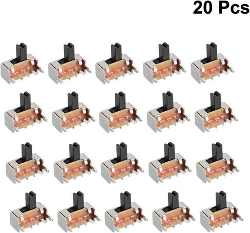 Uxcell 20 قطعة 3 مللي متر مفتاح منزلق أفقي SPDT 1P2T 3 محطات PCB لوحة الإغلاق in Saudi Arabia