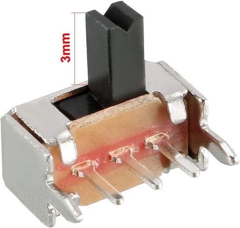Uxcell 20 قطعة 3 مللي متر مفتاح منزلق أفقي SPDT 1P2T 3 محطات PCB لوحة الإغلاق in Saudi Arabia