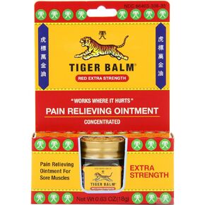 Tiger Balm Pain Relieving Ointment, Extra Strength, 0.63 Ounces (Pack of 3)